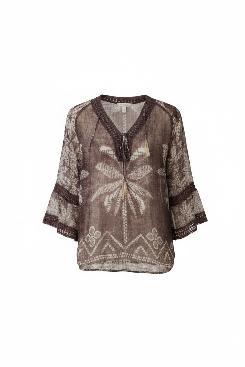 Boho Damen Bluse mit Ornamentprint von Grace
