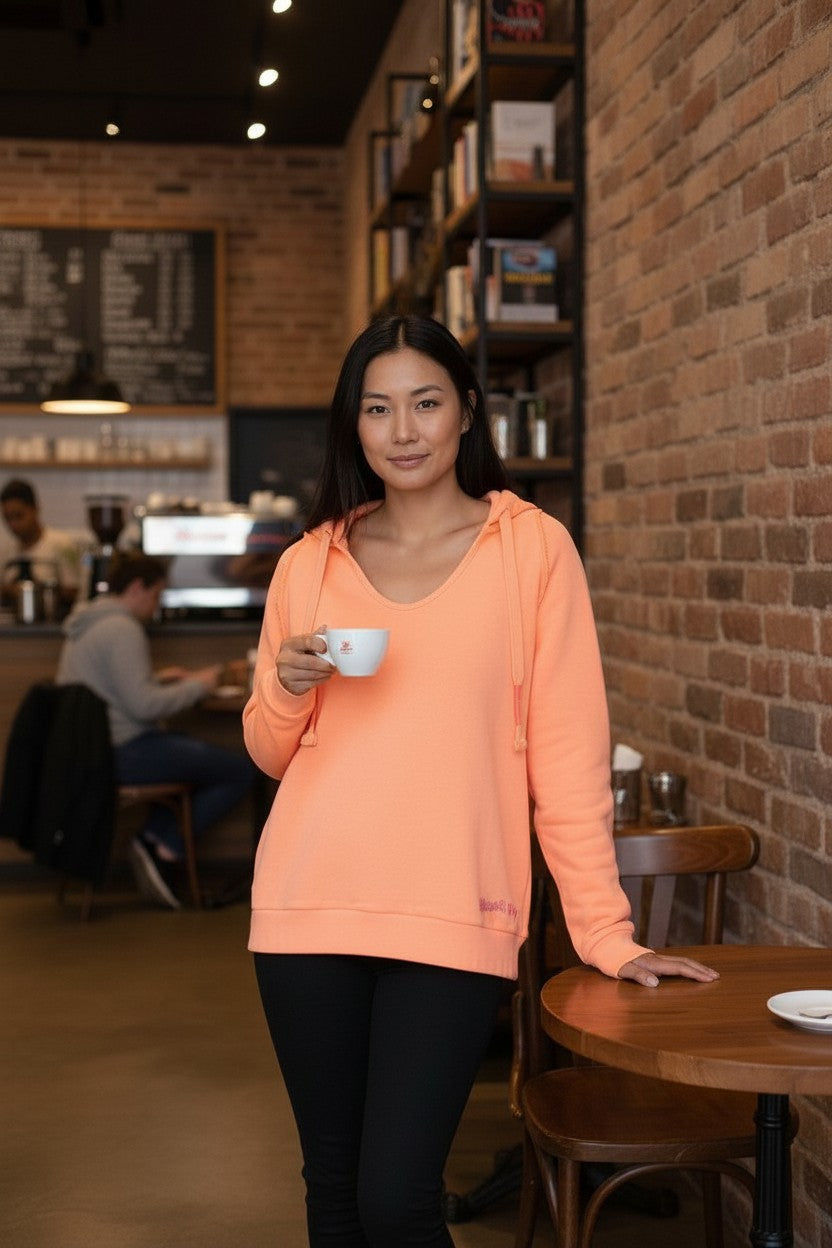 Damen Hoodie in orange von Grace