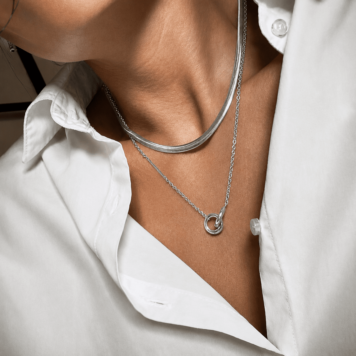 Hitch Short Necklace Steel