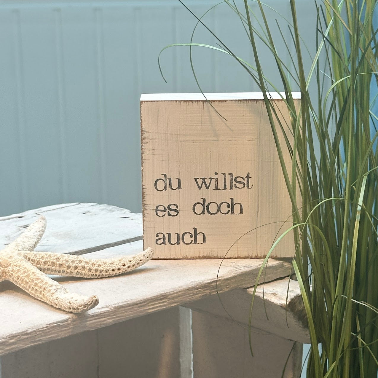 iopla Textplatte 10x10cm mit Aufschrift 