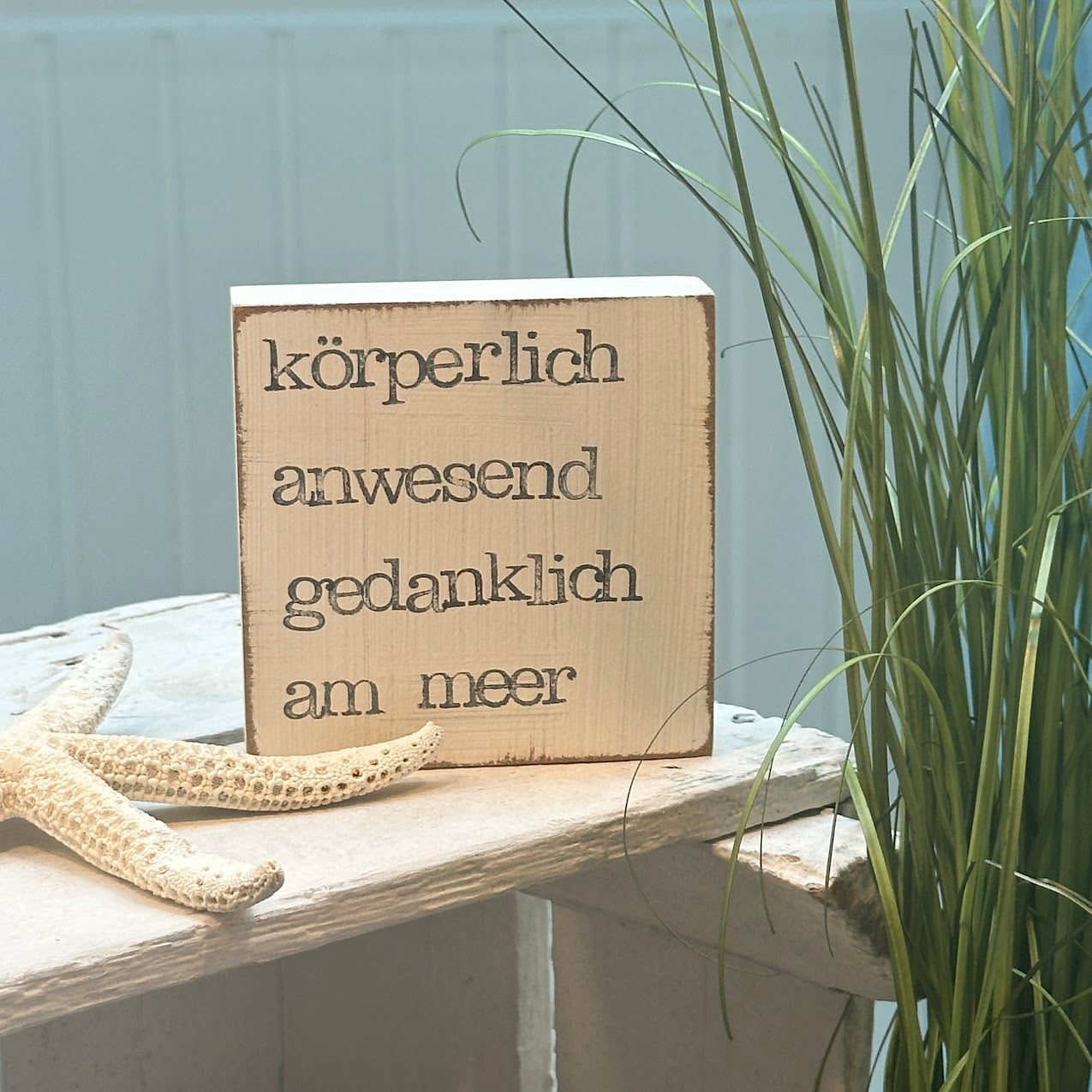 iopla Textplatte 10x10cm mit Aufschrift 