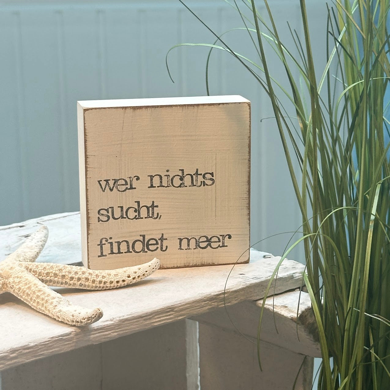 iopla Textplatte 10x10cm mit Aufschrift 