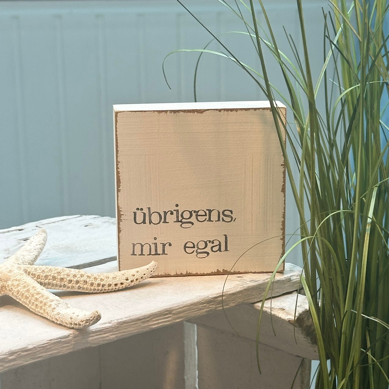iopla Textplatte 10x10cm mit Aufschrift 