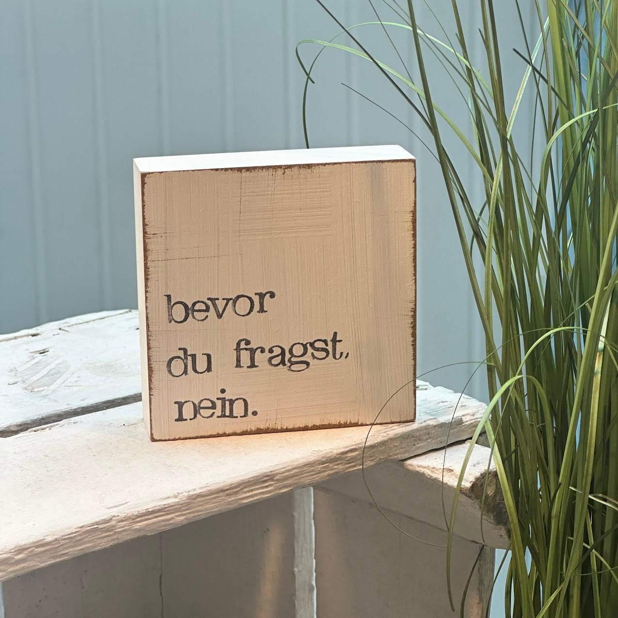 iopla Textplatte 10x10cm mit Aufschrift 