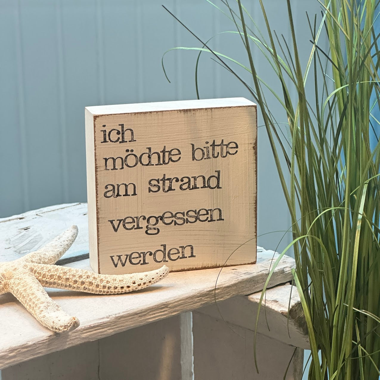 iopla Textplatte 10x10cm mit Aufschrift 