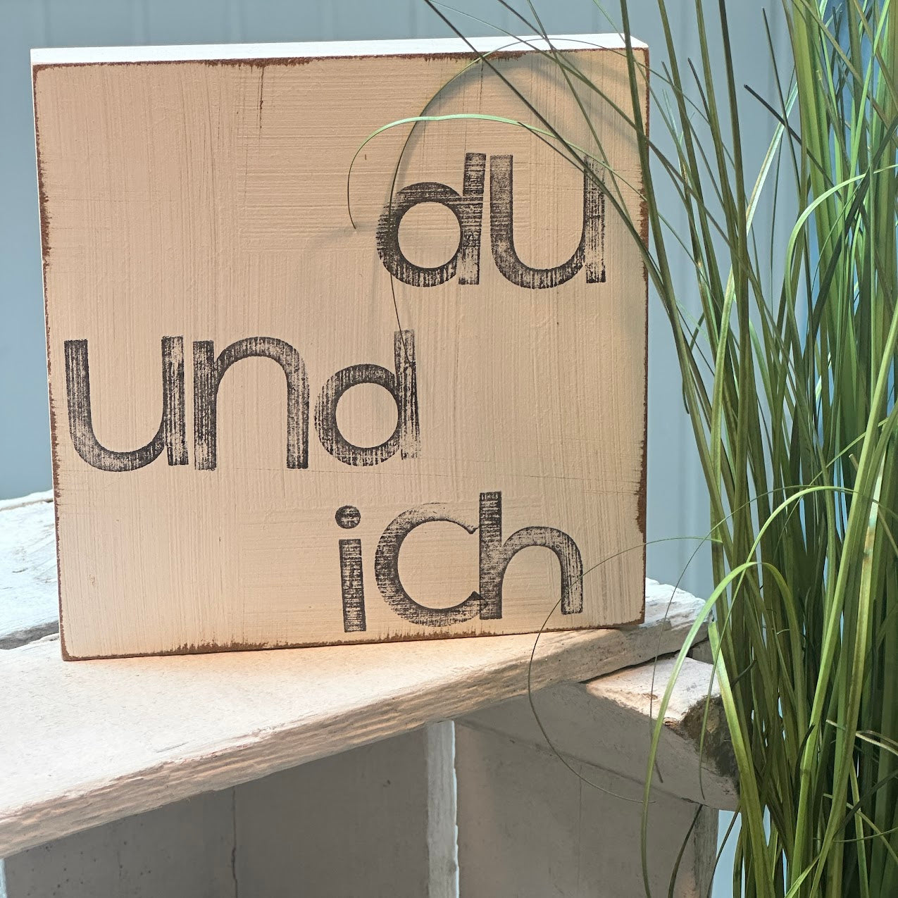 iopla Textplatte 15x15cm mit Aufschrift 