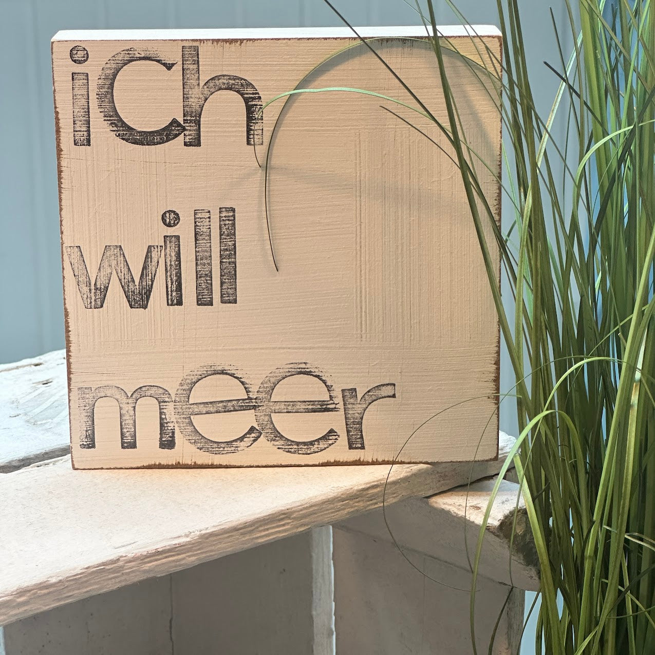 iopla Textplatte 15x15cm mit Aufschrift 