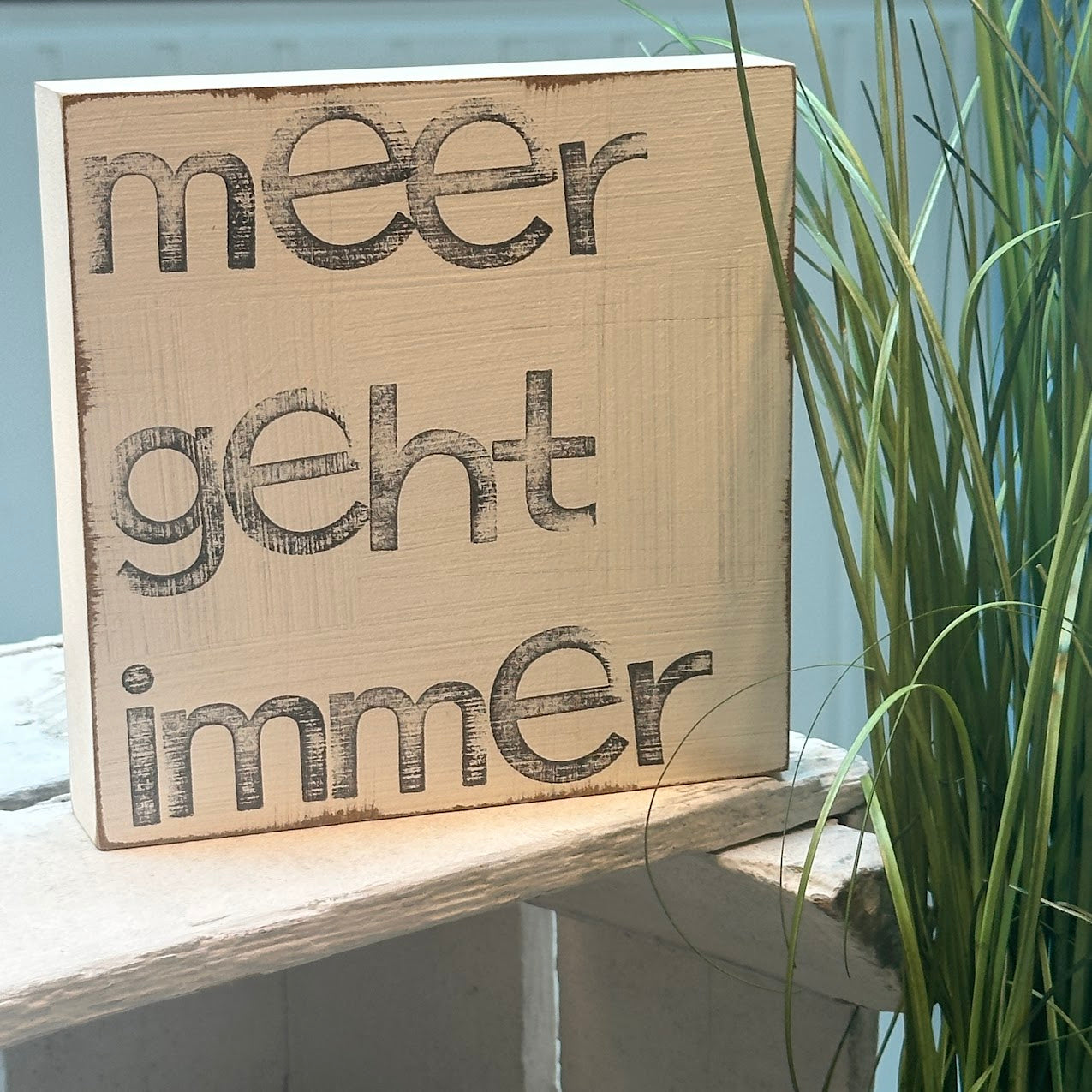 iopla Textplatte 15x15cm mit Aufschrift 