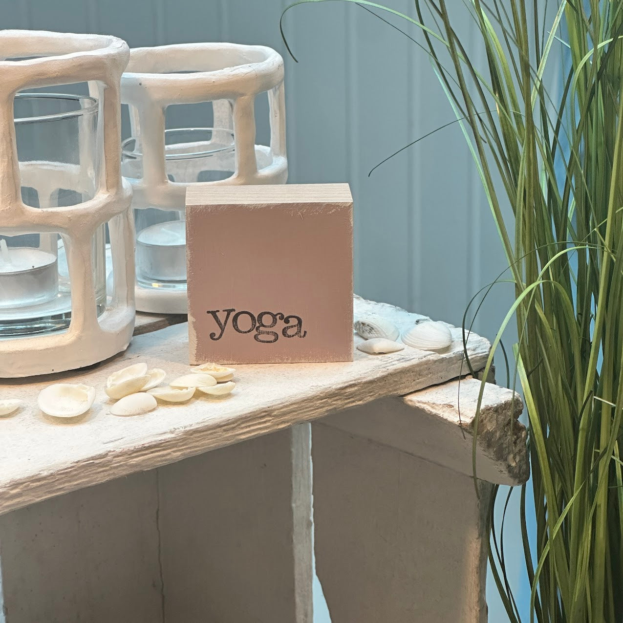 iopla Textplatte Mini mit Aufschrift yoga