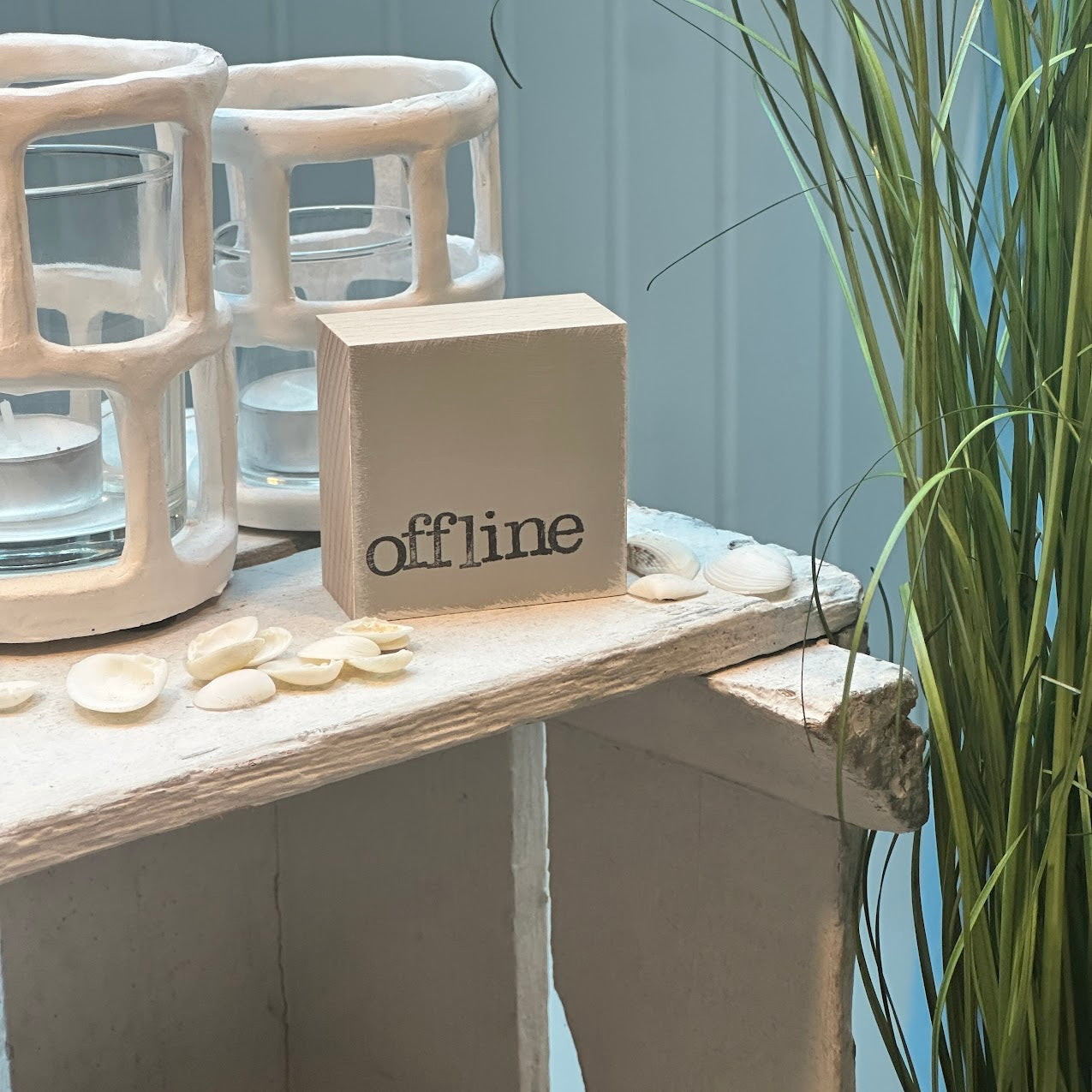 iopla Textplatte Mini mit Aufschrift offline