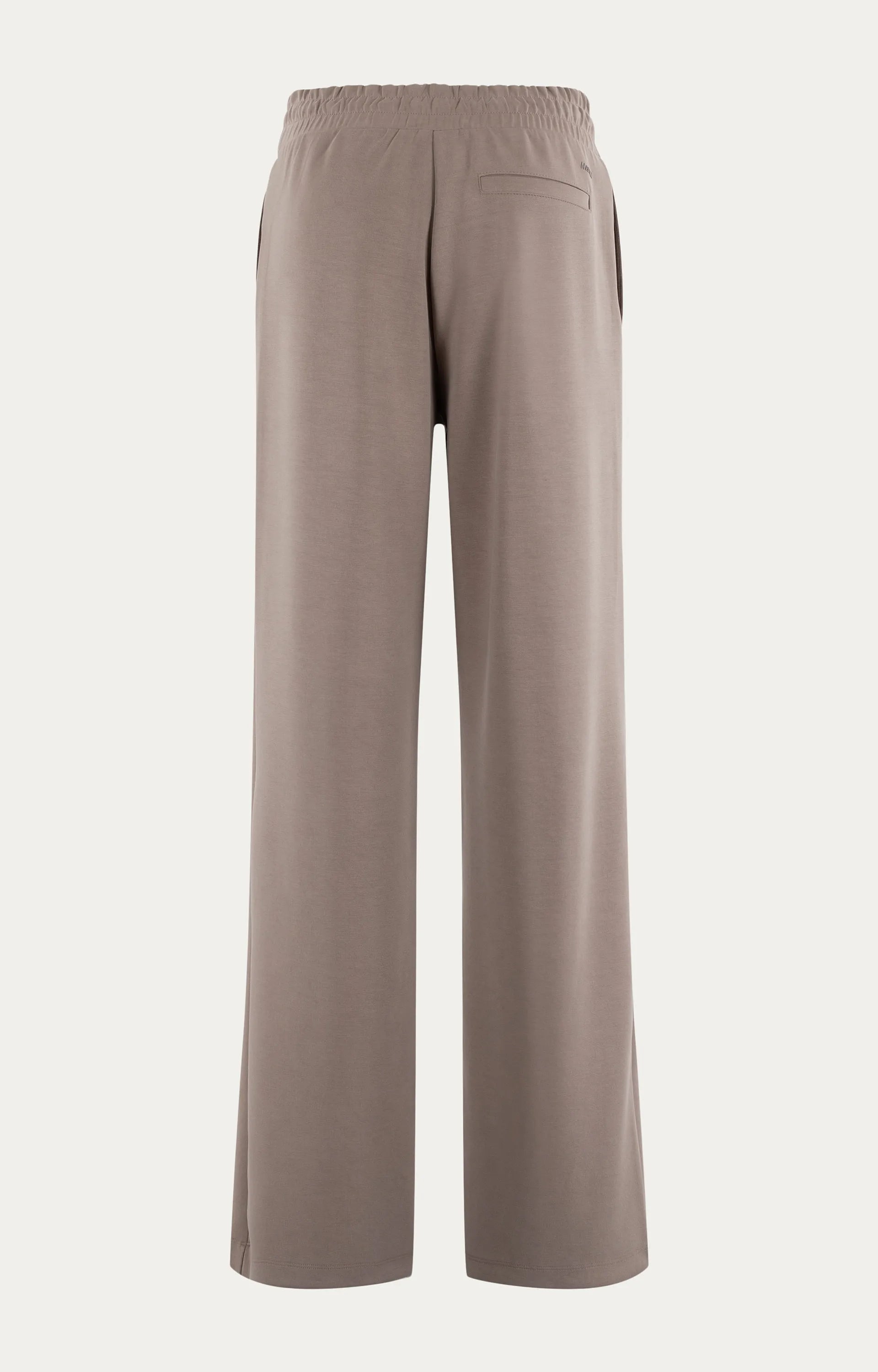 MSCW Tony Damen Sweathose in Taupe Solid mit weitem Bein und elastischem Bund.