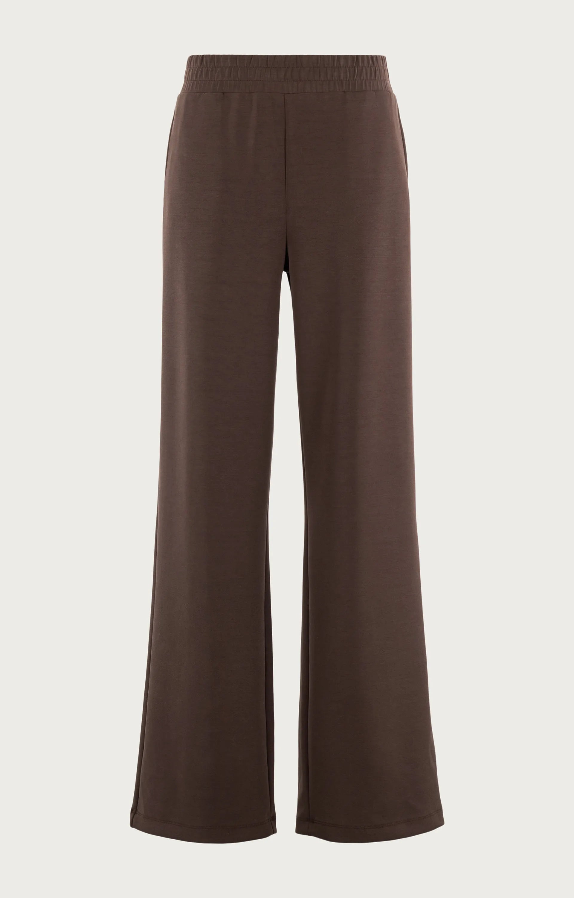 MSCW Tony Damen Sweathose in Bean Solid mit weitem Bein und elastischem Bund.