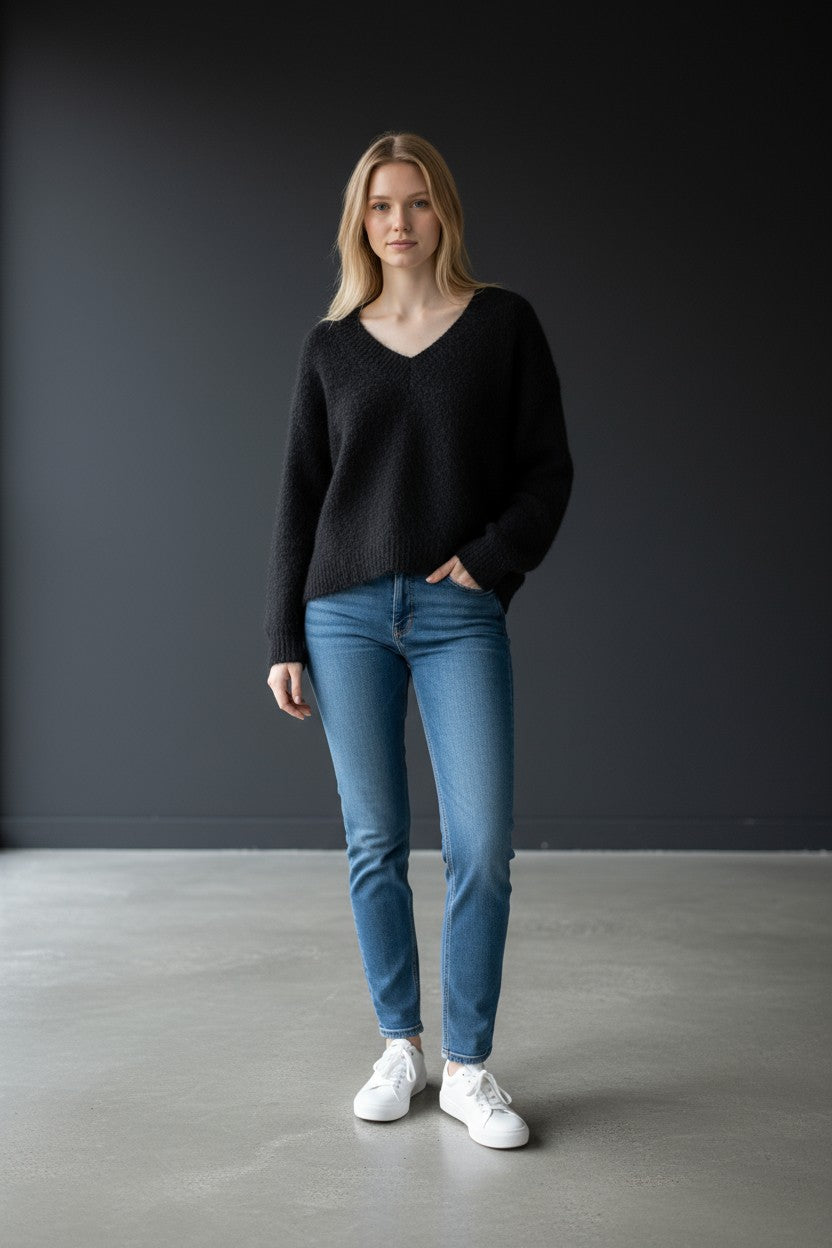 Damen Pullover von No Man`s Land Core Black