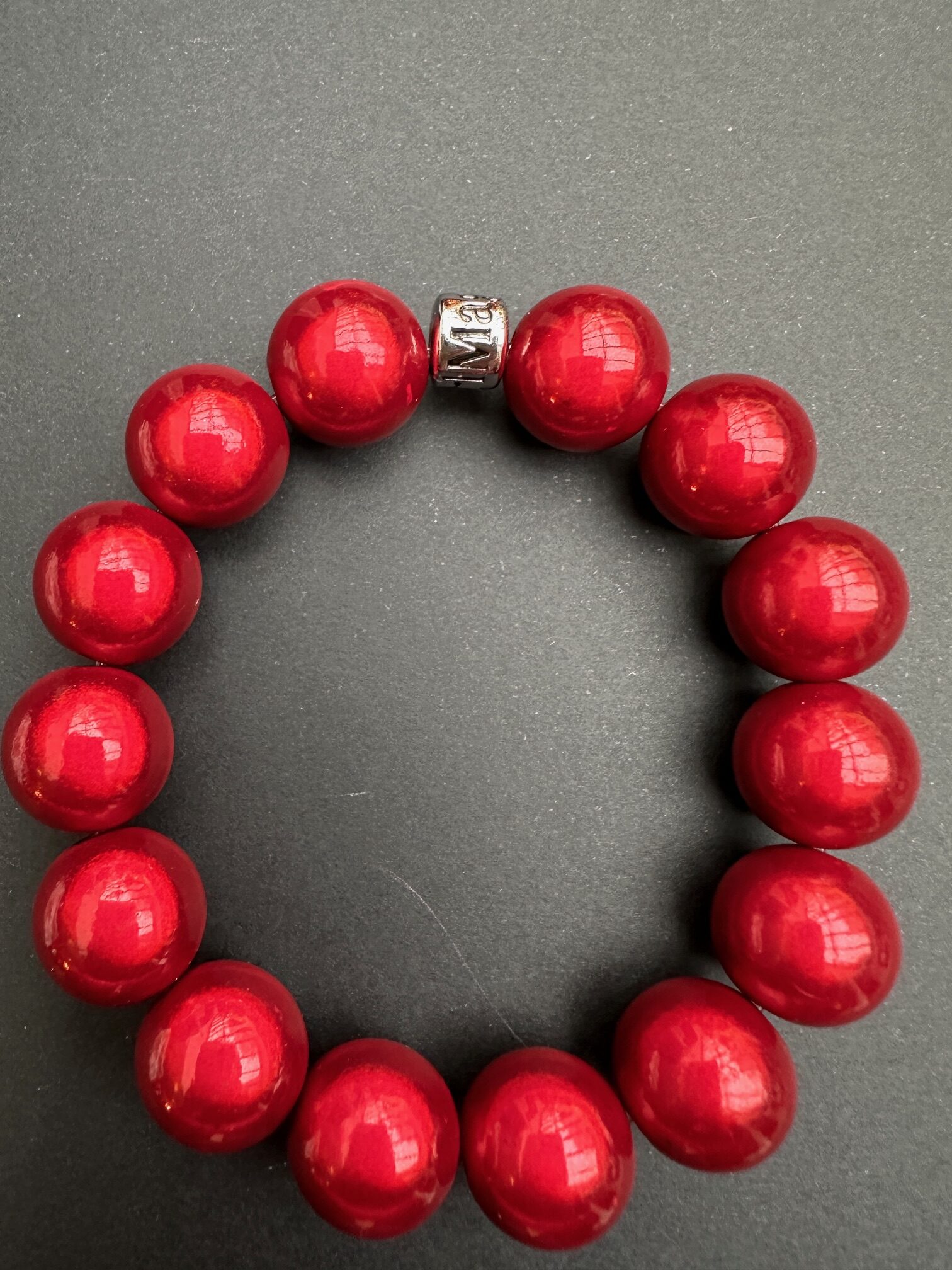 Armband 14mm Red Silber MP14S-RE MAGIC PEARL