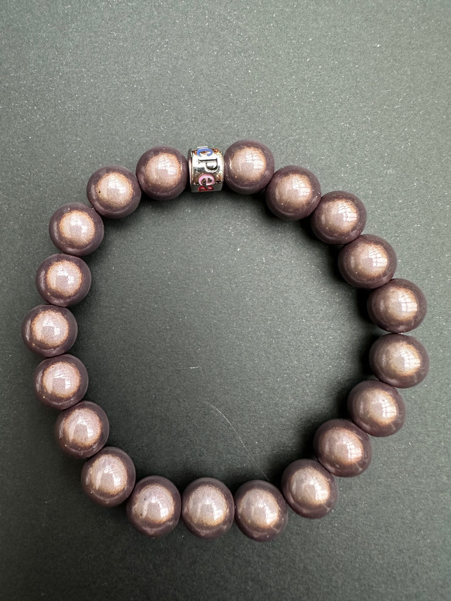 Armband 10mm Taupe Silber MP10S-T MAGIC PEARL