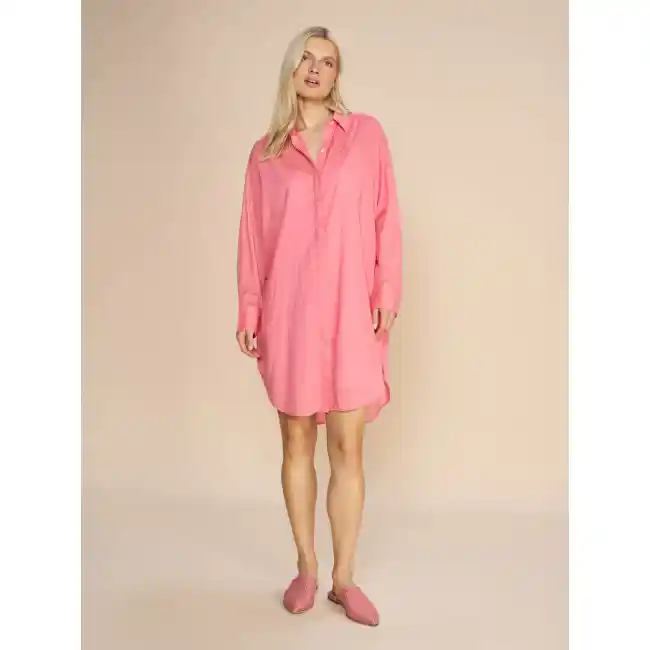 MOS MOSH Rosie Voile Hemdkleid Hemd Bluse Kleid Camellia Rose 159740