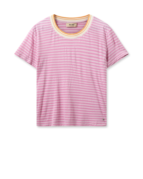 MOS MOSH T-Shirt Shirt Oberteil Begonia Pink Phila Stripe Tee 159190