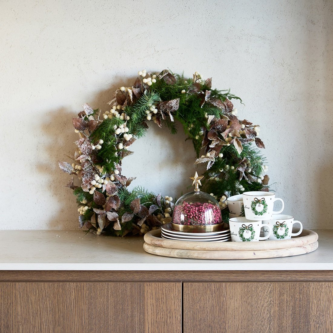 Snowy Berry Wreath Dia 70 RIVIERA MAISON