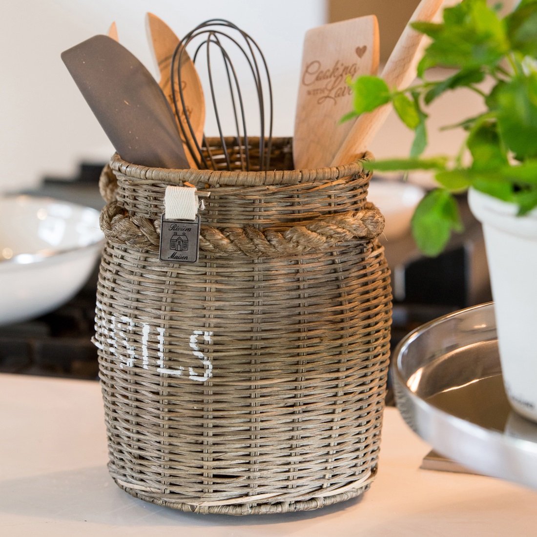 Rustic Rattan Utensils Pot RIVIERA MAISON โ Bild 3