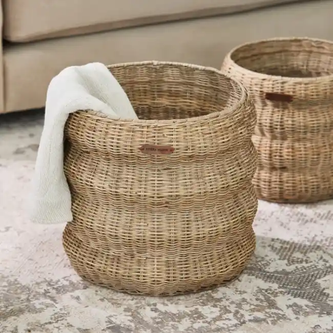 Korb Menaggio Rustic Rattan L RIVIERA MAISON