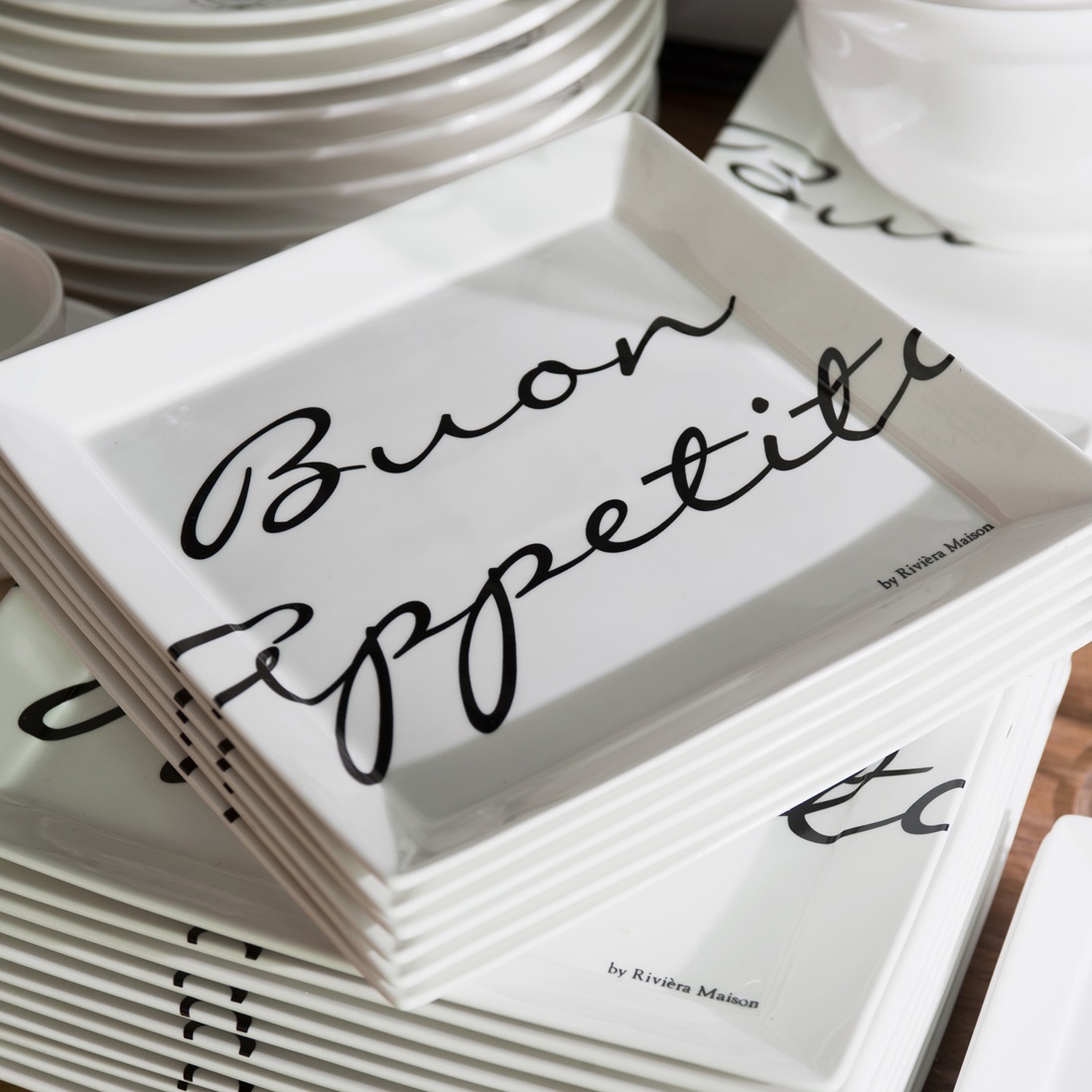 Buon Appetito Square Plate M RIVIERA MAISON